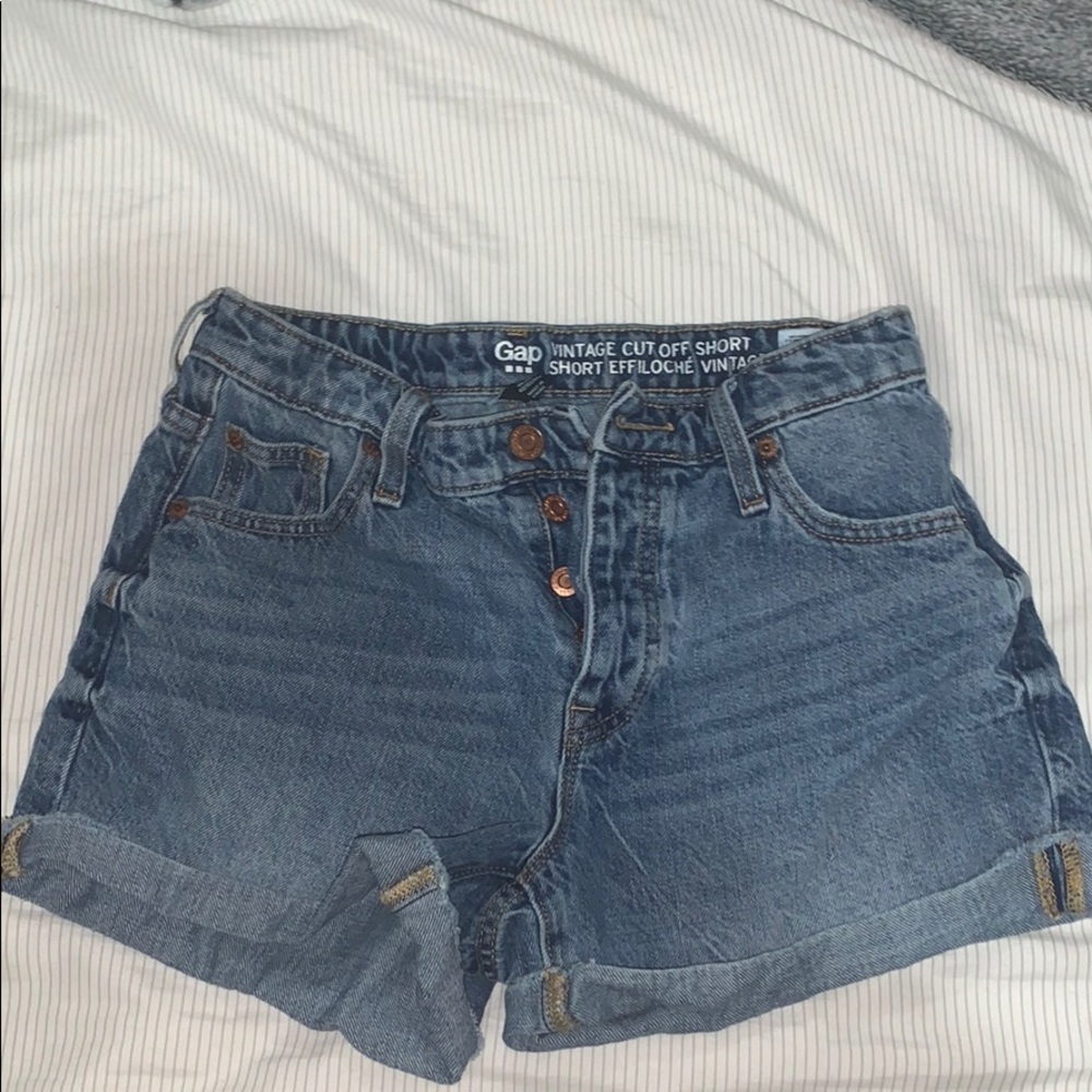Denim high waisted shorts